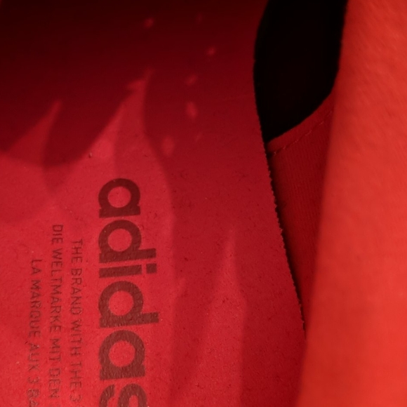 Men's Red Suede Addidas Sneakers - Picture 3 of 5